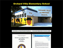 Tablet Screenshot of orchardvillaelementaryschool.dadeschools.net