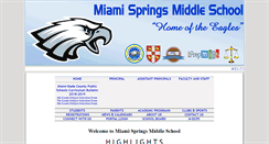 Desktop Screenshot of msms.dadeschools.net